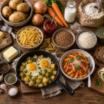 Набір продуктів, що може бути в холодильнику